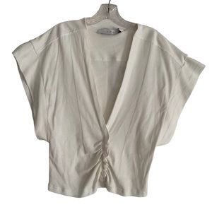 IRO - RUCHED V-NECK TEE